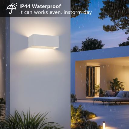 BRILAGI - LED utomhusvägglampa DONNANI LED/7W/230V 20 cm vit IP44