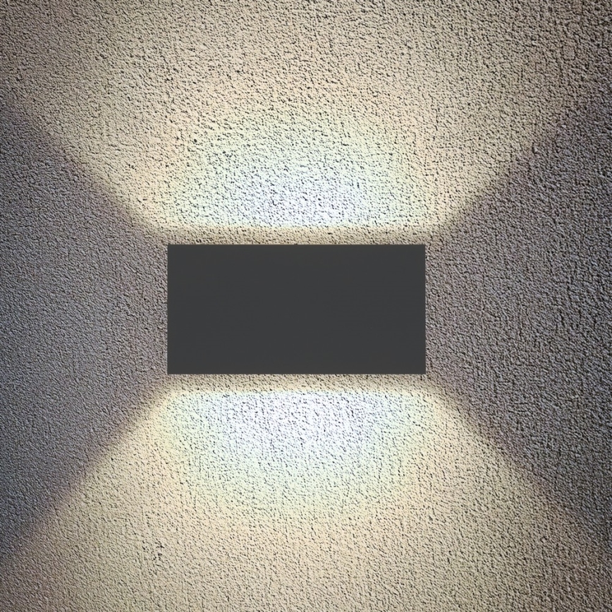Brilagi - LED utomhusvägglampa DOUBLE CUBE LED/12W/230V antracit IP65