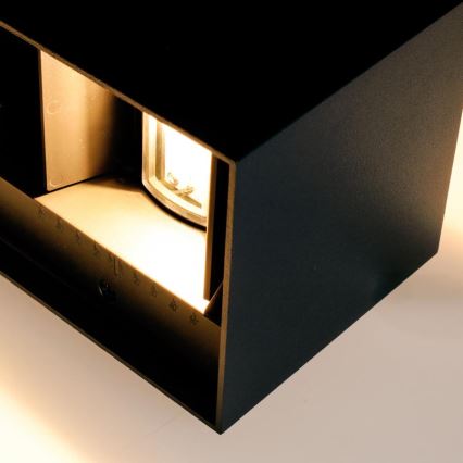 Brilagi - LED utomhusvägglampa DOUBLE CUBE LED/12W/230V svart IP65