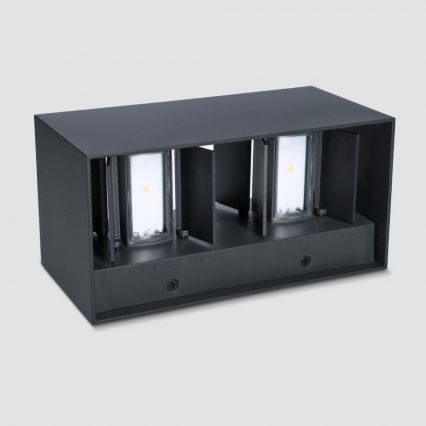 Brilagi - LED utomhusvägglampa DOUBLE CUBE LED/12W/230V svart IP65