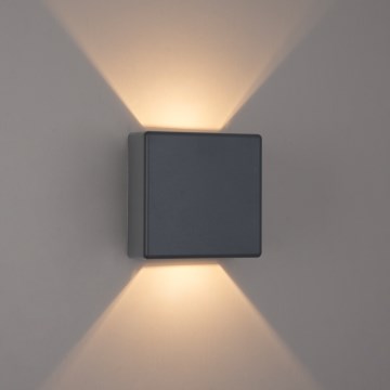 Brilagi - LED utomhusvägglampa DOUBLERAY LED/6W/230V antracit IP54