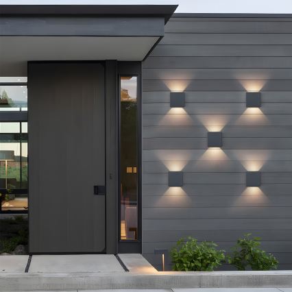 Brilagi - LED utomhusvägglampa DOUBLERAY LED/6W/230V antracit IP54