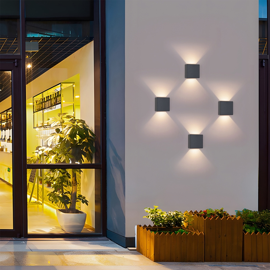 Brilagi - LED utomhusvägglampa DOUBLERAY LED/6W/230V antracit IP54