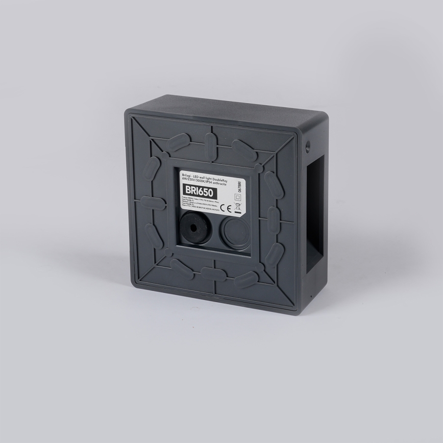 Brilagi - LED utomhusvägglampa DOUBLERAY LED/6W/230V antracit IP54