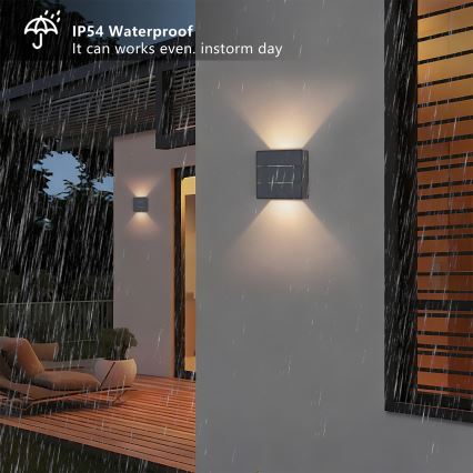 Brilagi -LED utomhusvägglampa DOUBLERAY LINE LED/6W/230V antracit IP54