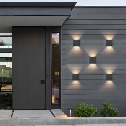 Brilagi -LED utomhusvägglampa DOUBLERAY LINE LED/6W/230V antracit IP54