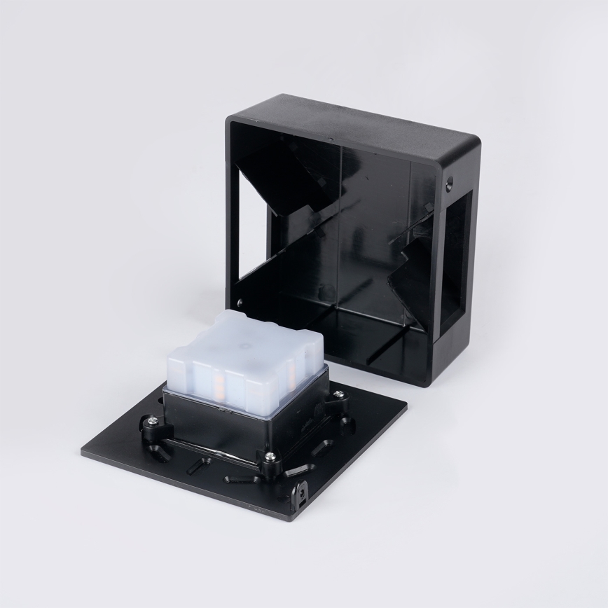 Brilagi - LED Utomhusvägglampa DOUBLERAY LINE LED/6W/230V svart IP54