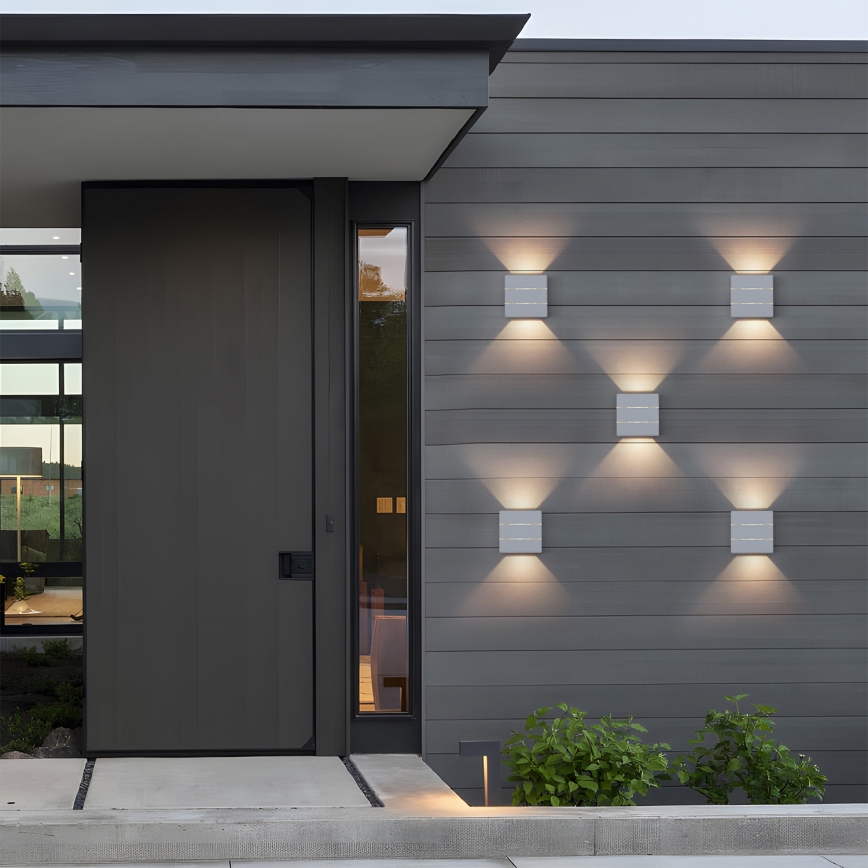 Brilagi - LED-utomhusvägglampa DOUBLERAY LINE LED/6W/230V vit IP54