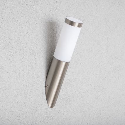 BRILAGI - LED-utomhusvägglampa ELIA 1xE27/7W/230V 4000K IP44 matt krom