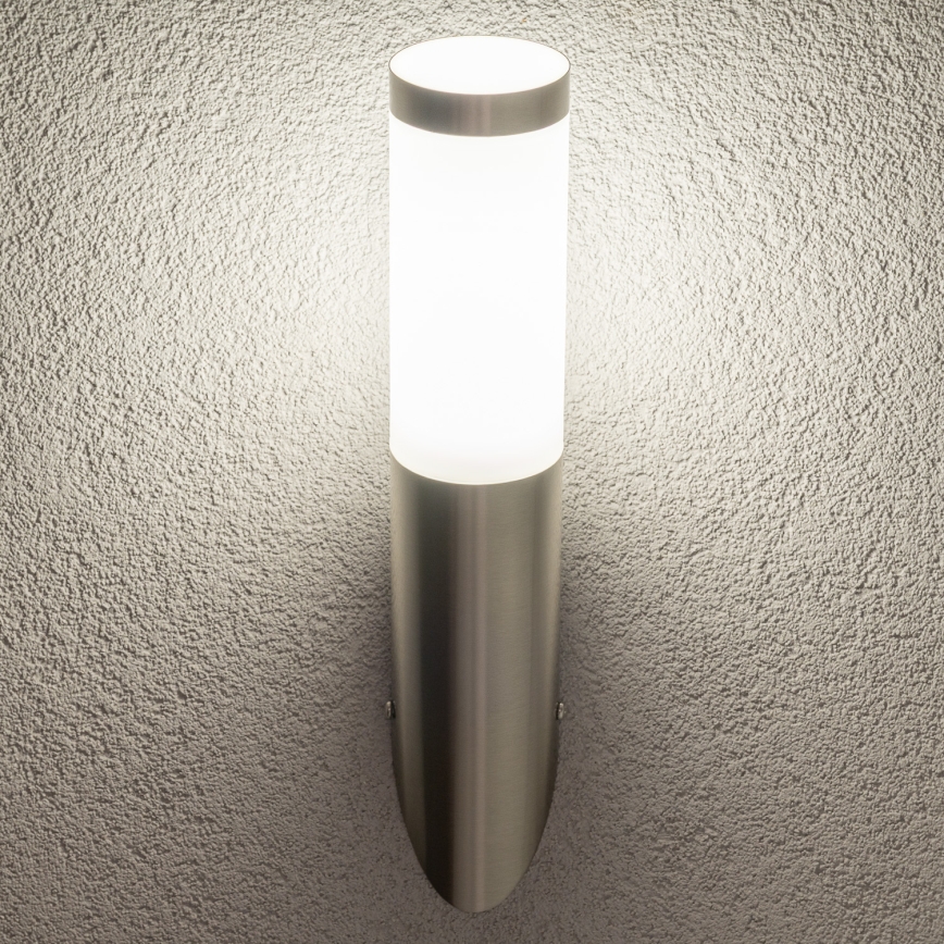 BRILAGI - LED-utomhusvägglampa ELIA 1xE27/7W/230V 4000K IP44 matt krom