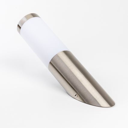 BRILAGI - LED-utomhusvägglampa ELIA 1xE27/7W/230V 4000K IP44 matt krom