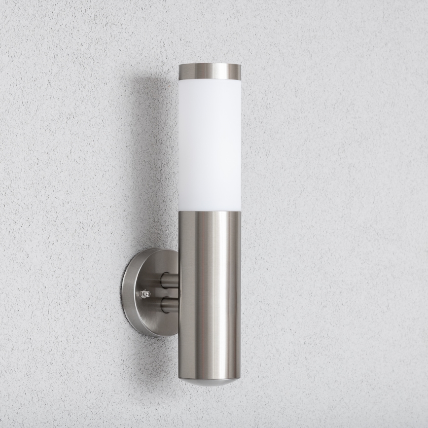 BRILAGI - LED utomhusvägglampa ELIA 1xE27/7W/230V 4000K IP44 mattkrom