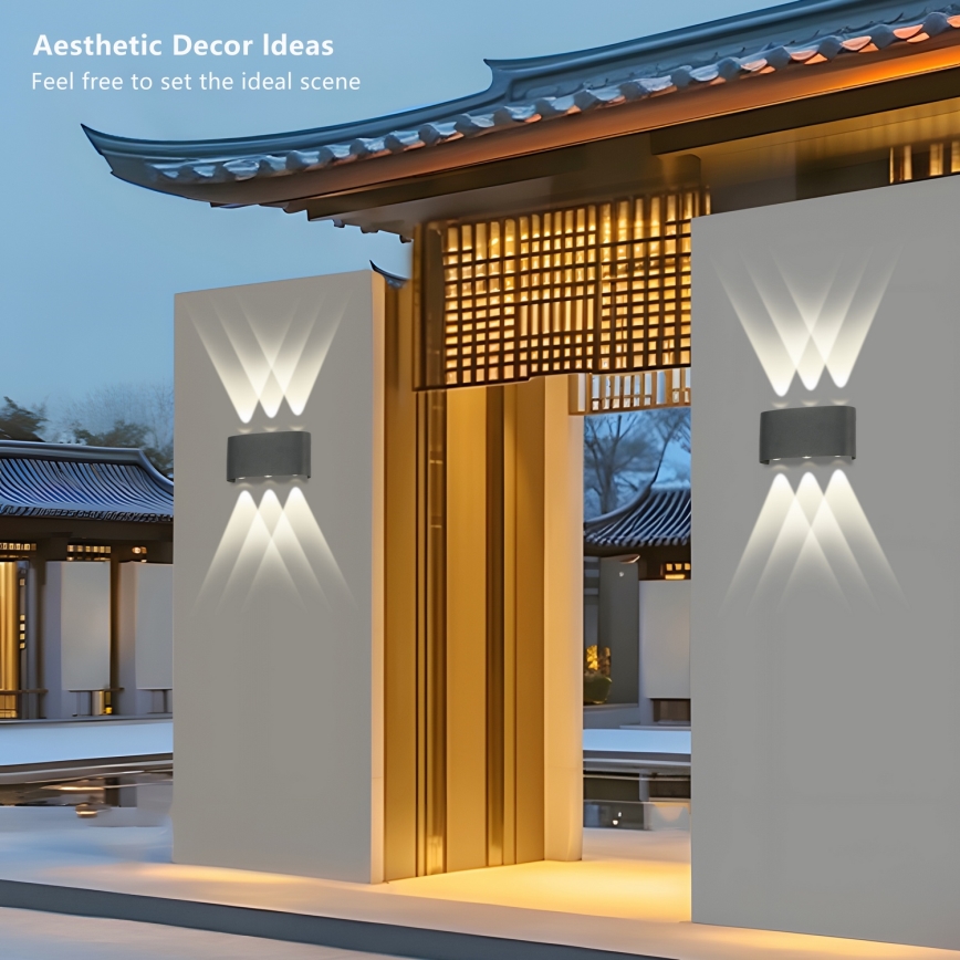 Brilagi - LED utomhusvägglampa FLAREBOX LED/6W/230V antracit IP65