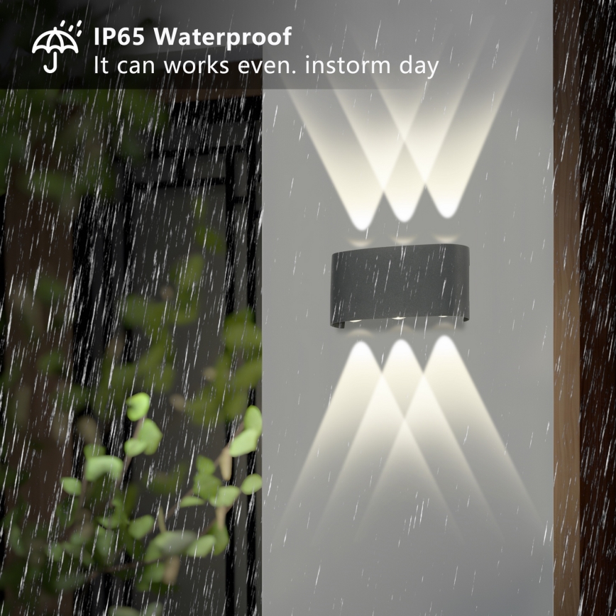 Brilagi - LED utomhusvägglampa FLAREBOX LED/6W/230V antracit IP65