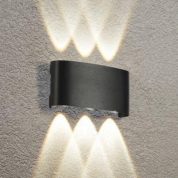 Brilagi - LED utomhusvägglampa FLAREBOX LED/6W/230V svart IP65