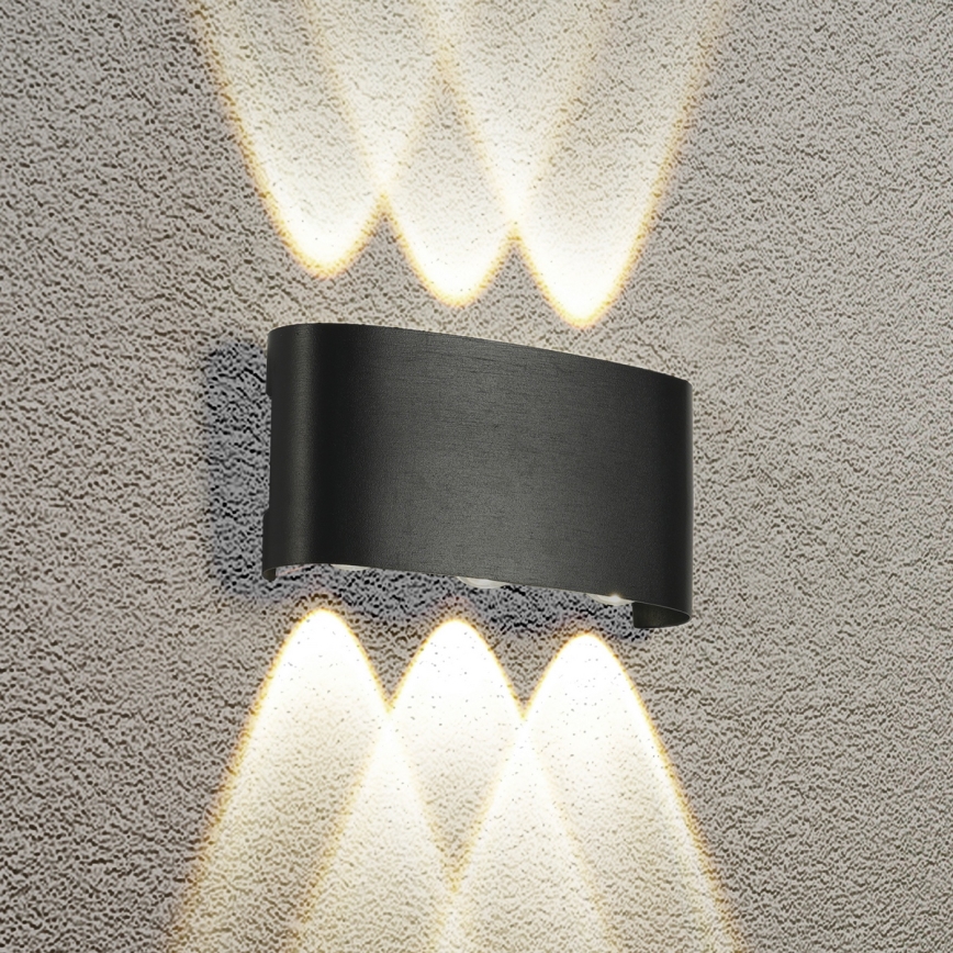 Brilagi - LED utomhusvägglampa FLAREBOX LED/6W/230V svart IP65