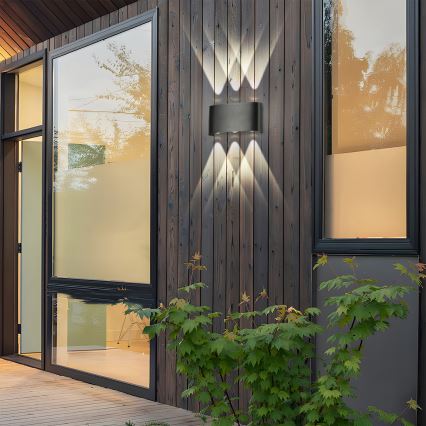 Brilagi - LED utomhusvägglampa FLAREBOX LED/6W/230V svart IP65