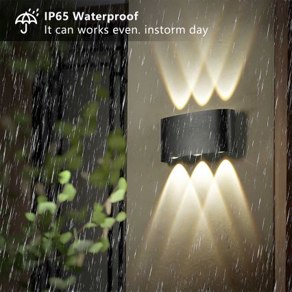 Brilagi - LED utomhusvägglampa FLAREBOX LED/6W/230V svart IP65