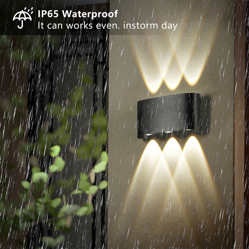 Brilagi - LED utomhusvägglampa FLAREBOX LED/6W/230V svart IP65