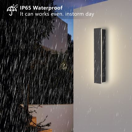 Brilagi - LED utomhusväggarmatur LINEAR LED/8W/230V 3000K IP65 30 cm antracit CRI 90