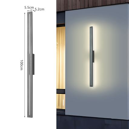 Brilagi - LED utomhusväggarmatur LINEO LED/24W/230V 3000K IP65 100 cm antracit CRI 90