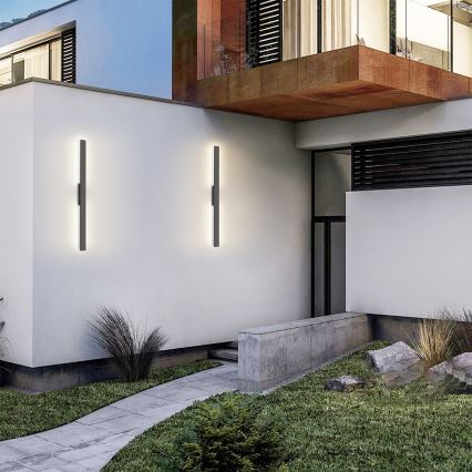 Brilagi - LUNA LED utomhusväggarmatur 24W/230V 3000K IP65 100 cm antracit CRI 90