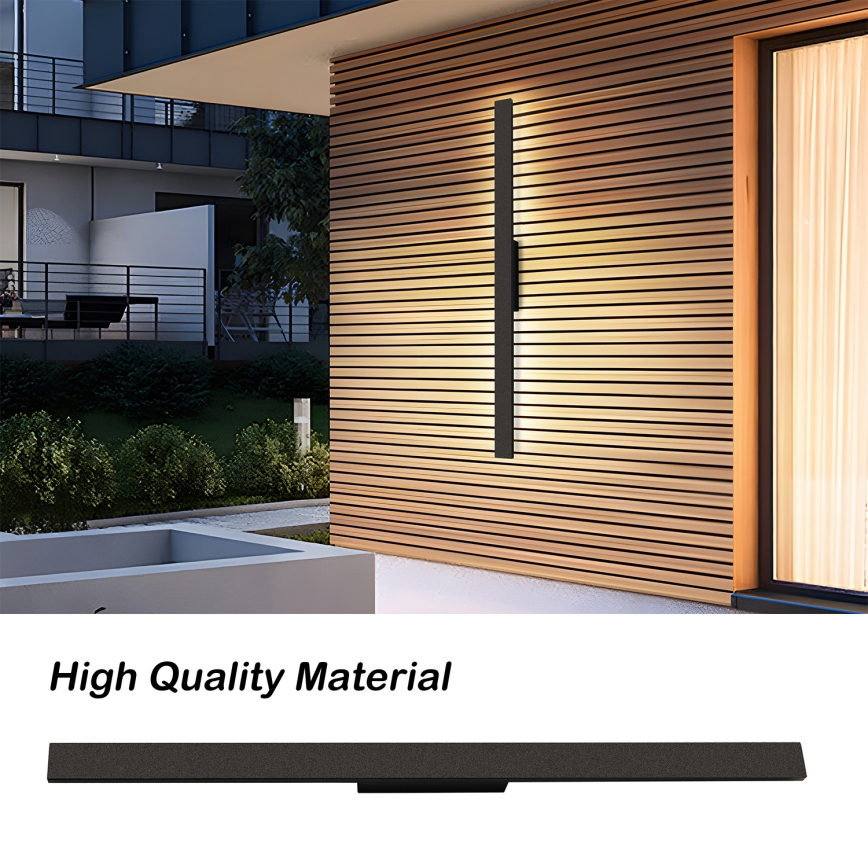 Brilagi - LED utomhusvägglampa LUNA 24W/230V 3000K IP65 100 cm svart CRI 90