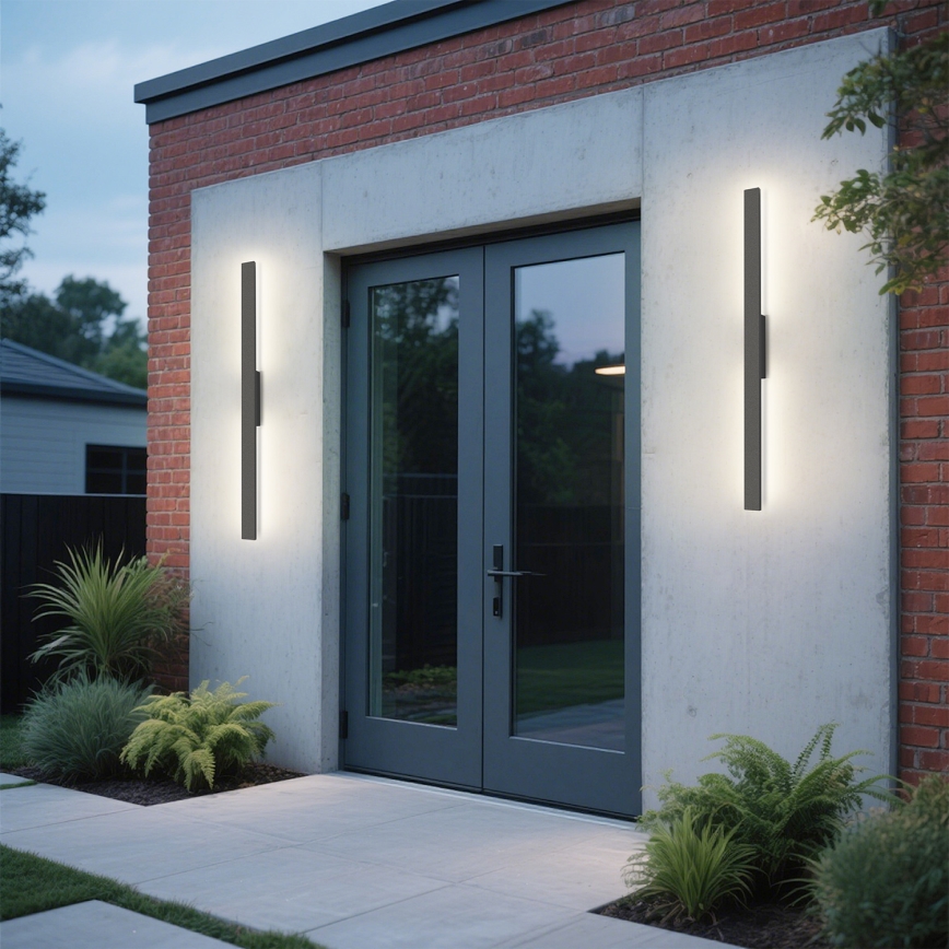 Brilagi - LUNA LED-utomhusväggarmatur, 24 W, 230 V, 4000 K, IP65, 100 cm, antracit, CRI 90