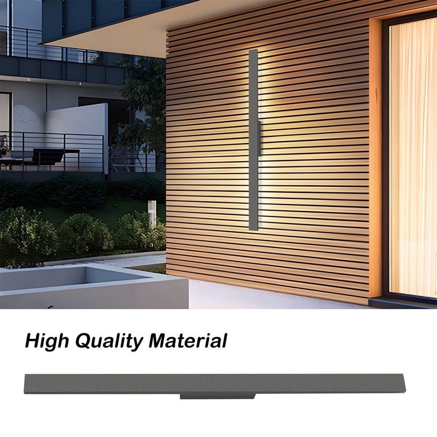 Brilagi - LUNA LED-utomhusväggarmatur, 24 W, 230 V, 4000 K, IP65, 100 cm, antracit, CRI 90