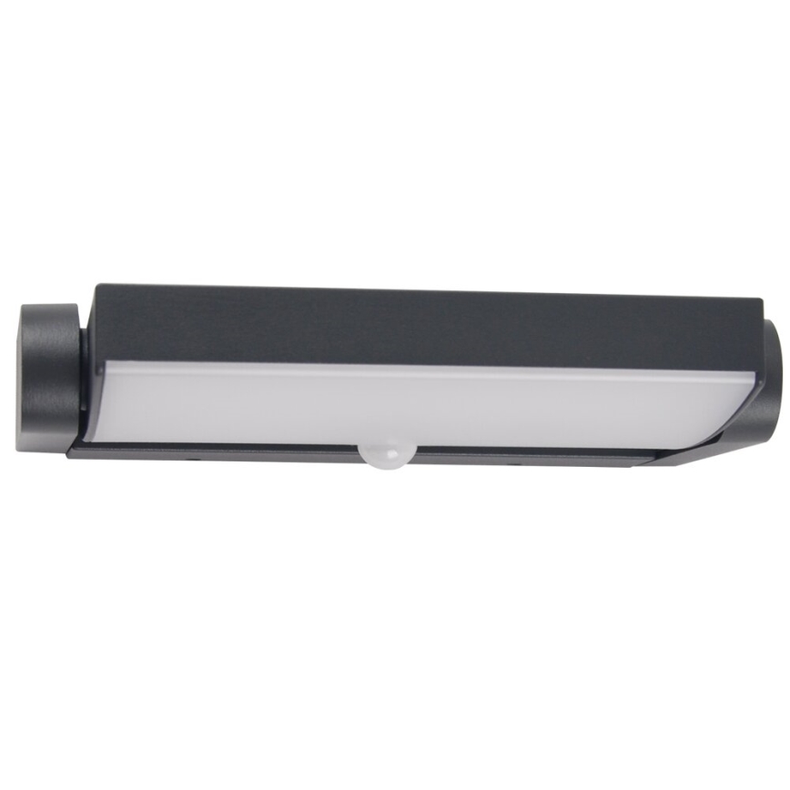 Brilagi - LED utomhusvägglampa med rörelsesensor ANKLE LED/18W/230V 4000K IP65 antracit