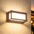 Brilagi - LED utomhusvägglampa med rörelsesensor PARKER LED/12W/230V brun IP44