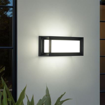 Brilagi - LED utomhusväggarmatur med sensor PARKER LED/12W/230V svart IP44
