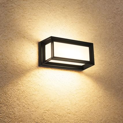 Brilagi - LED utomhusväggarmatur med sensor PARKER LED/12W/230V svart IP44