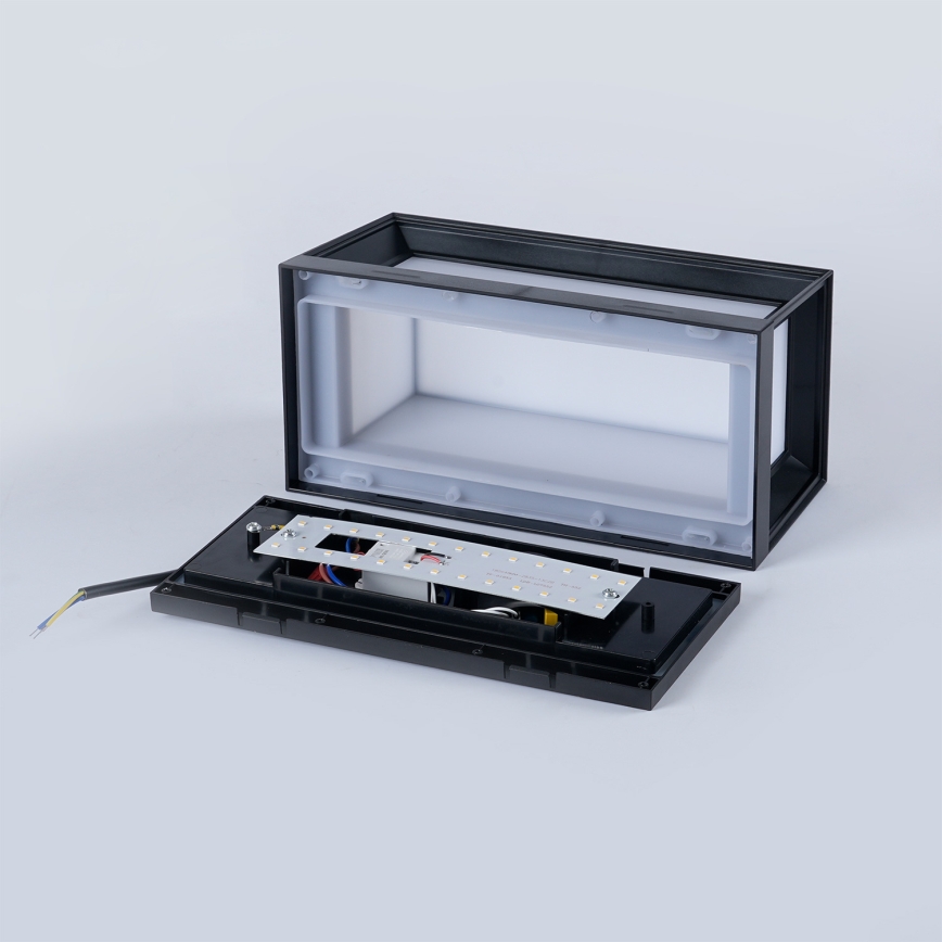 Brilagi - LED utomhusväggarmatur med sensor PARKER LED/12W/230V svart IP44