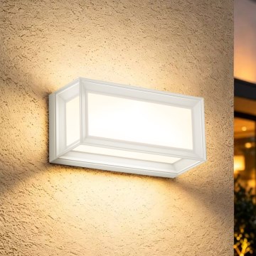 Brilagi - LED utomhusvägglampa med rörelsesensor PARKER LED/12W/230V vit IP44