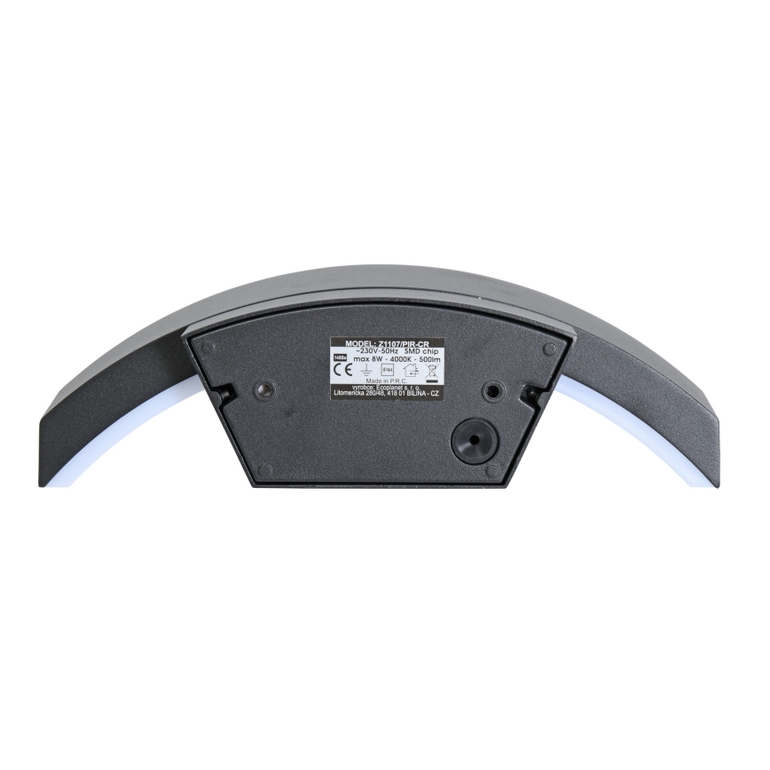 Brilagi - LED Utomhus Vägglampa med Sensor ARCELO LED/8W/230V IP54