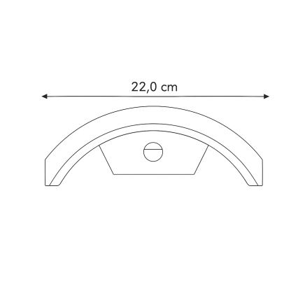 Brilagi - LED Utomhus Vägglampa med Sensor ARCELO LED/8W/230V IP54