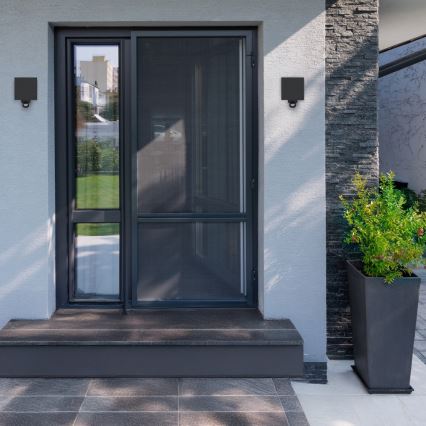 Brilagi - LED utomhusvägglampa med sensor CUBE LED/6W/230V antracit IP65