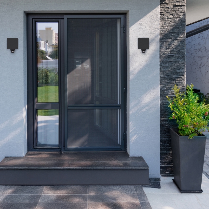 Brilagi - LED utomhusvägglampa med sensor CUBE LED/6W/230V antracit IP65