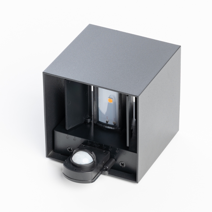 BRILAGI - LED utomhusvägglampa med sensor CUBE LED/6W/230V antracit IP65