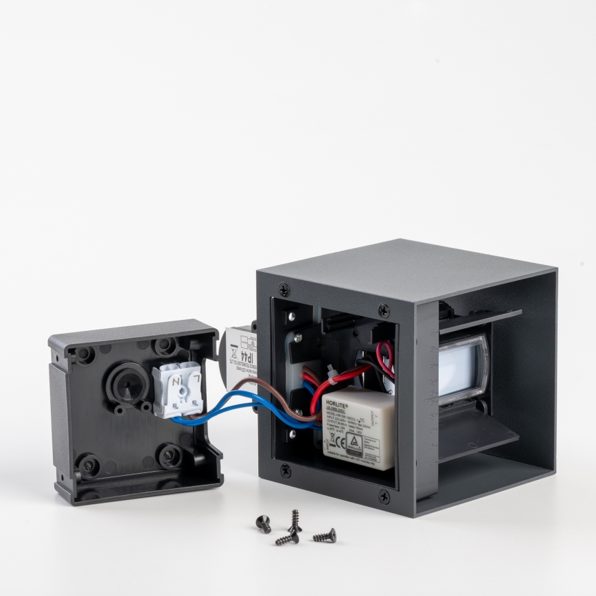 BRILAGI - LED utomhusvägglampa med sensor CUBE LED/6W/230V antracit IP65