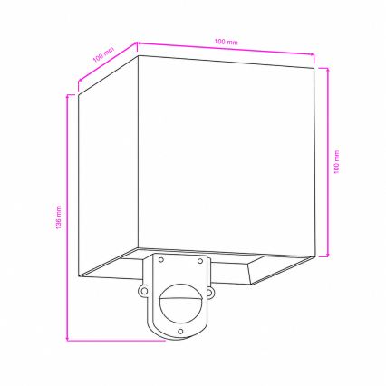 BRILAGI - LED utomhusvägglampa med sensor CUBE LED/6W/230V antracit IP65