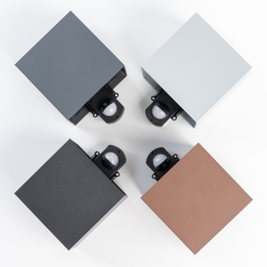 BRILAGI - LED utomhusvägglampa med sensor CUBE LED/6W/230V antracit IP65