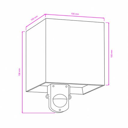 BRILAGI - LED utomhusvägglampa med sensor CUBE LED/6W/230V brun IP65