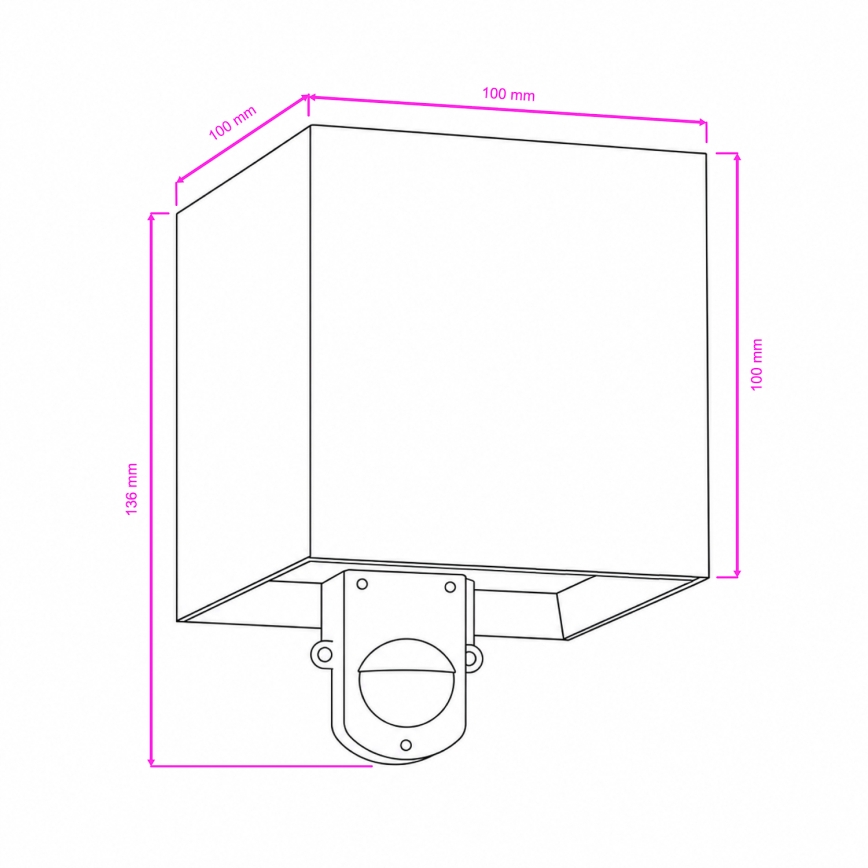 BRILAGI - LED utomhusvägglampa med sensor CUBE LED/6W/230V brun IP65