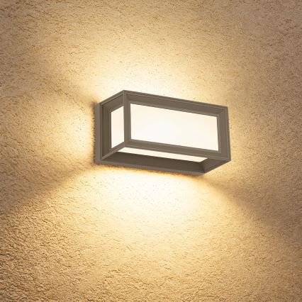 Brilagi - LED vägglampa för utomhusbruk med sensor PARKER LED/12W/230V grå IP44
