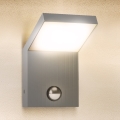 Brilagi - LED utomhusvägglampa med sensor RIANO LED/8W/230V silver IP65