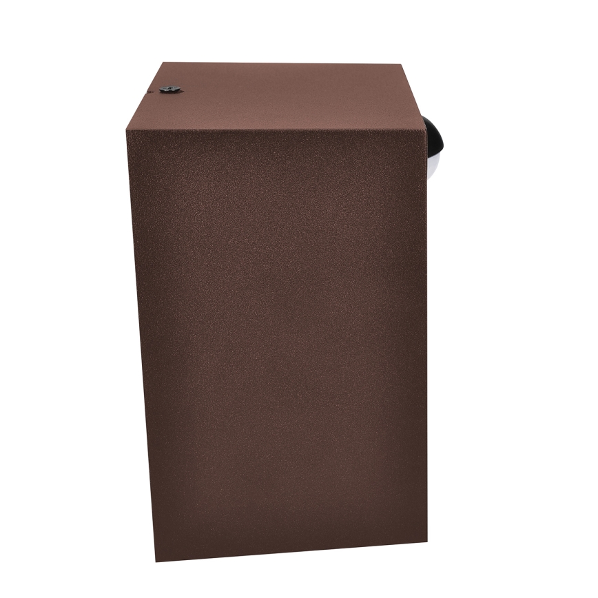 Brilagi - LED utomhusvägglampa med sensor TERNI LED/12W/230V brun IP44