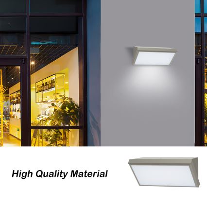 Brilagi - LED utomhusväggarmatur med sensor TRIANGLE LED/20W/230V grå IP65
