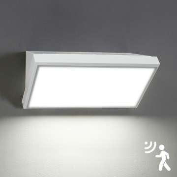 Brilagi - LED utomhusvägglampa med sensor TRIANGLE LED/20W/230V vit IP65